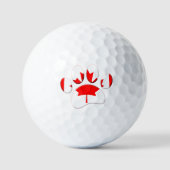 Canada Vlag Hond Paw Print Golfballen (Voorkant)