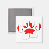 Canada Vlag Hond Paw Print Magneet (Voorkant / Achterkant)