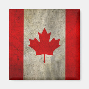 Canada vlag in Grunge Magneet