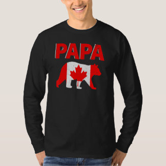 Canada Vlag Papa Beer Canadese Vader Vaderdag T-shirt