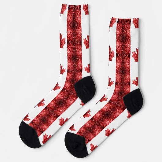 Canada vlag rode snuffelpatroon sokken (Links)