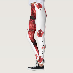Canada vlag rode snufjes monogram leggings