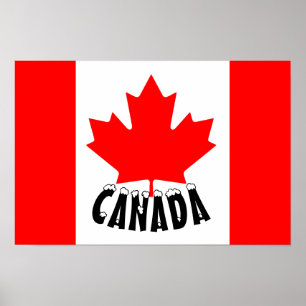 Canada Vlag Rood Wit Maple Leaf Canadees Poster