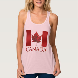 Canada Vlag Tanktop Vrouw Canada Souvenir Shirt