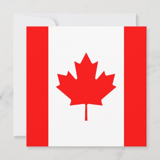 Canada Vlag Uitnodiging (Voorkant)