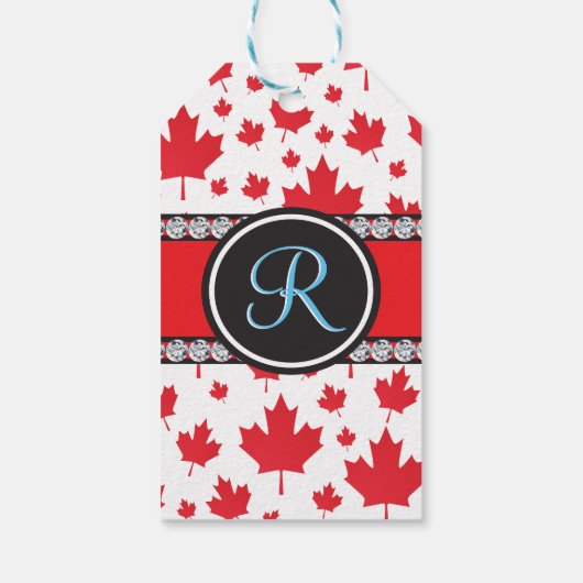 Canada vlag Uniek Abstract begrotingsmonogram Cadeaulabel (Achterkant)
