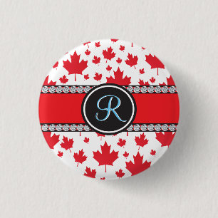 Canada vlag Uniek Abstract begrotingsmonogram Ronde Button 3,2 Cm
