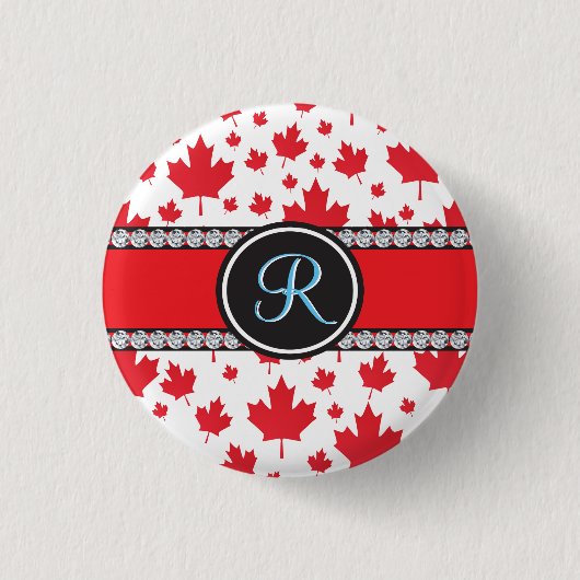 Canada vlag Uniek Abstract begrotingsmonogram Ronde Button 3,2 Cm (Voorkant)