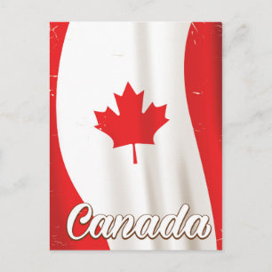 Canada Vlag Vintage reisposter Briefkaart