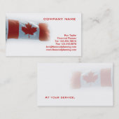 Canada Vlag Visitekaartje Rood en Wit (Voorkant / Achterkant)