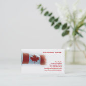 Canada Vlag Visitekaartje Rood en Wit (Staand voorkant)