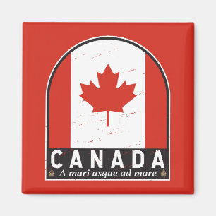 Canada Vlaggenembleem noodlijdende Vintage Magneet