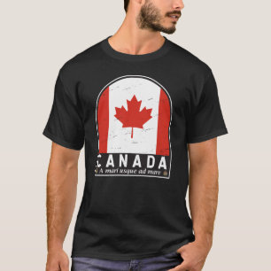 Canada Vlaggenembleem noodlijdende Vintage T-shirt