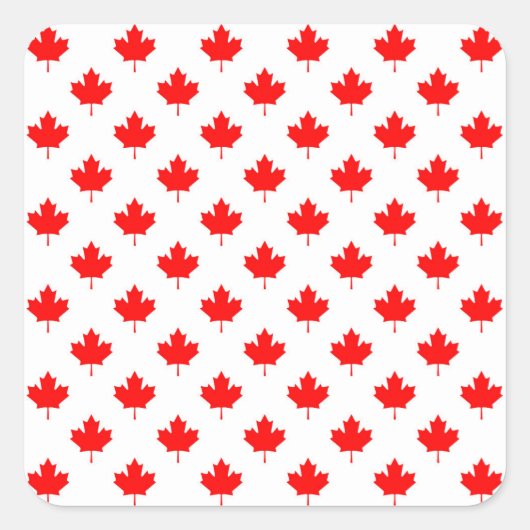 canada - vlaggensymbool : modelblad vierkante sticker (Voorkant)