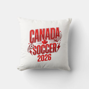 Canada Voetbal 2026 Voetbal Vet Land Typografie Kussen