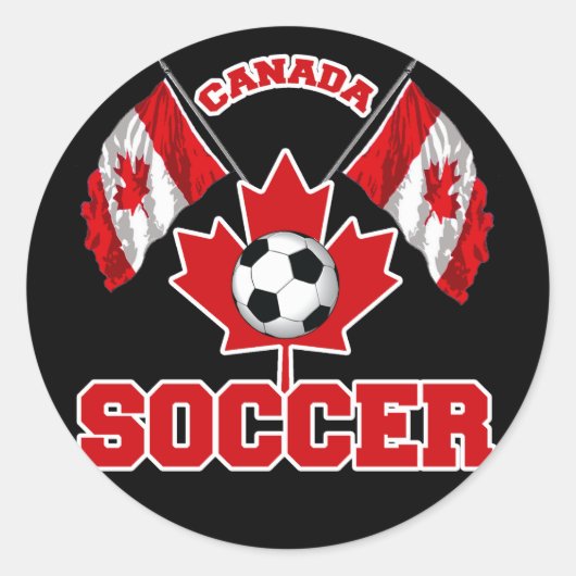 CANADA VOETBAL RONDE STICKER (Voorkant)