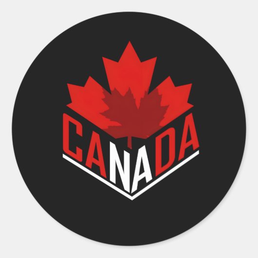 Canada voor Canadezen Ronde Sticker (Voorkant)