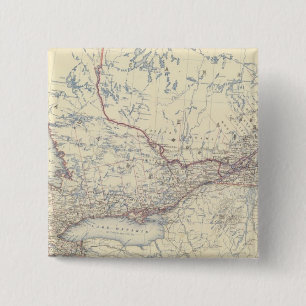 Canada W Vierkante Button 5,1 Cm