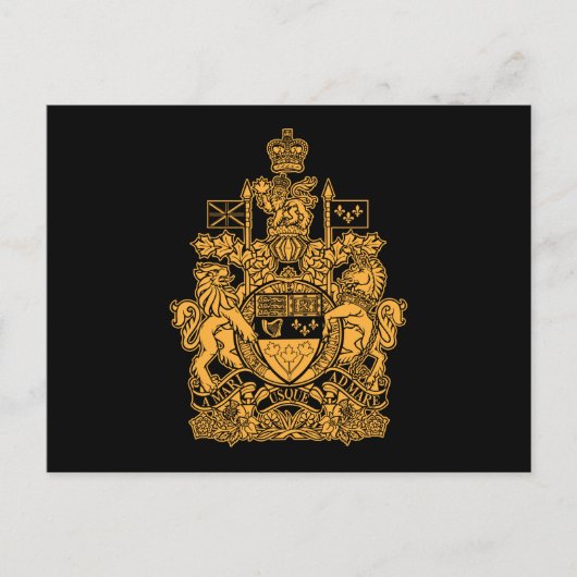 Canada Wapenmunt - Canada Crest Briefkaart (Voorkant)