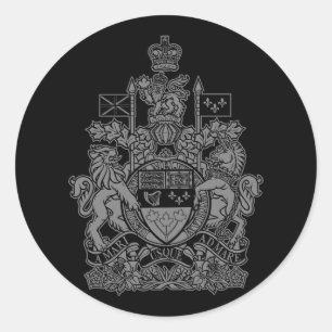 Canada Wapenmunt - Canada Crest Ronde Sticker
