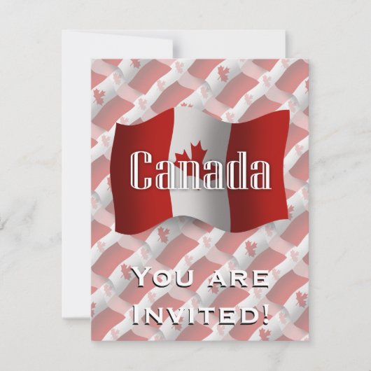 Canada Waving Flag Kaart (Voorkant)