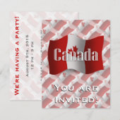 Canada Waving Flag Kaart (Voorkant / Achterkant)