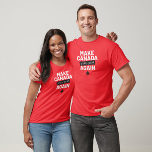 Canada weer maken - grappige slogan rood t-shirt