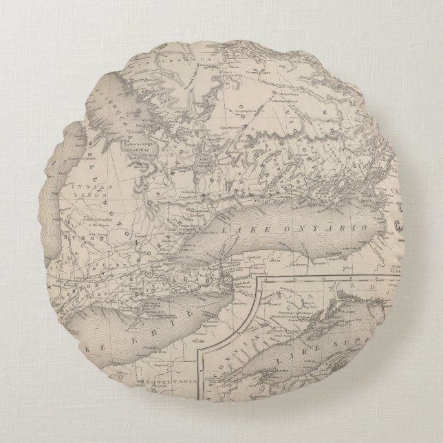 Canada West Upper Rond Kussen (Voorkant)