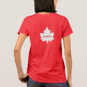 CANADA Wit Maple Leaf Vrouwen T-shirt (Achterkant)