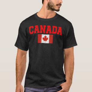Canada Women Man Kinder Red Maple Leaf Flag Canada T-shirt