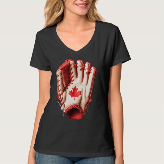 Canada Women Men Baseball T-shirt (Voorkant)