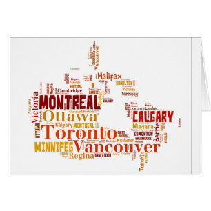 Canada Word Art Cities