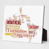 Canada Word Art Cities Fotoplaat (Zijkant)