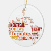 Canada Word Art Cities Keramisch Ornament (Links)