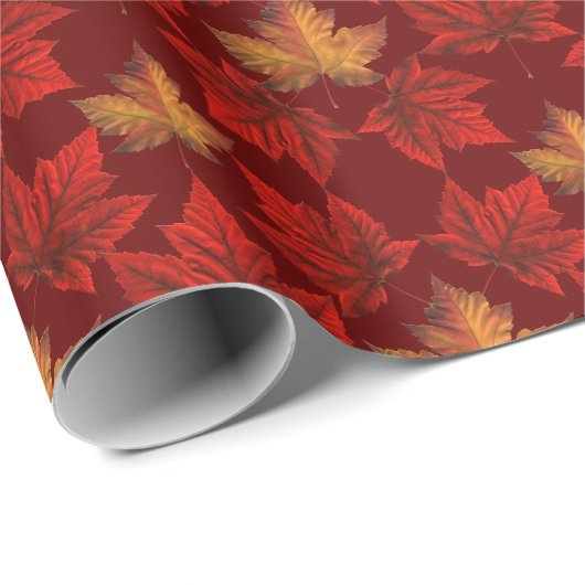 Canada Wrapping Paper Canada Maple Leaf Paper Cadeaupapier (Rol Hoek)