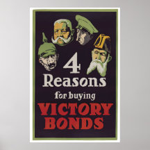 Canada WWI Propaganda Poster Victory Bonds