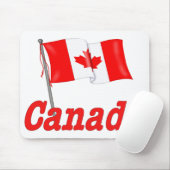 Canada zwaaiende vlag muismat (Met muis)