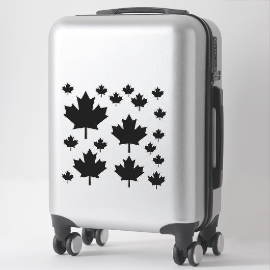 Canada Zwart Schets Stijlvol Maple Leaf Sticker (Koffer)