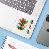CANADAEERST CAN STICKER (Laptop met iPhone)