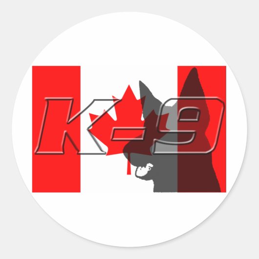 CanadaK9 Ronde Sticker (Voorkant)