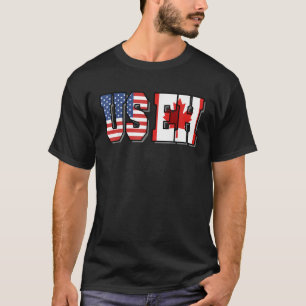 Canadees-Amerikaanse vlag US Eh USA juli Canada Da T-shirt