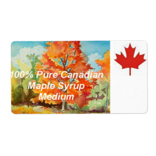 Canadees aple stroop label