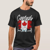 Canadees Beer met lakkaple Leaf Polar T-shirt (Voorkant)