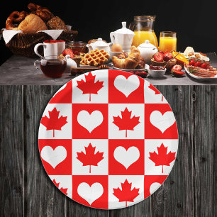 Canadees bord, Verjaardag, Canada Party Papieren Bordje