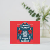 Canadees Burgerschap Viering Gift Briefkaart (Staand voorkant)