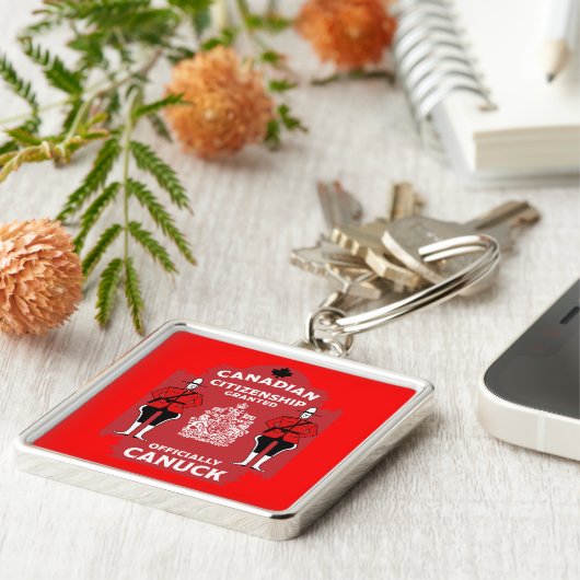 Canadees Burgerschap Viering Gift Sleutelhanger (Zijkant)