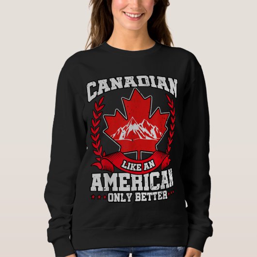 Canadees Canada Vlag Maple Leaf USA Amerikaans Trui (Voorkant)