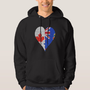 Canadees Caymanian Flag Heart Hoodie