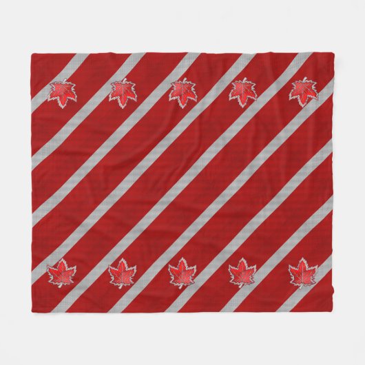 Canadees chroommanleder op koolstofvezelstijlen fleece deken (Voorkant (Horizontaal))