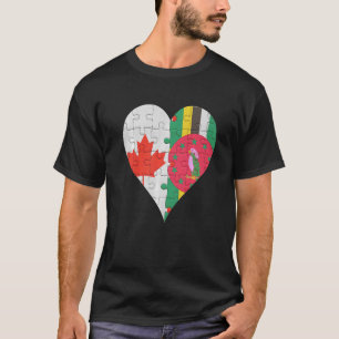 Canadees Dominicaans vlaghart 1 T-shirt